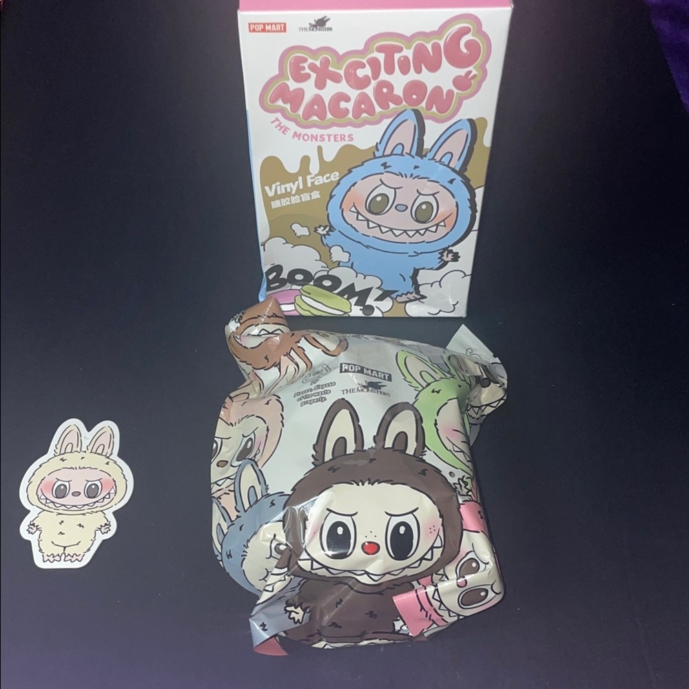 Labubu “soymilk” Popmart Exciting Macaron plushie unopened plastic